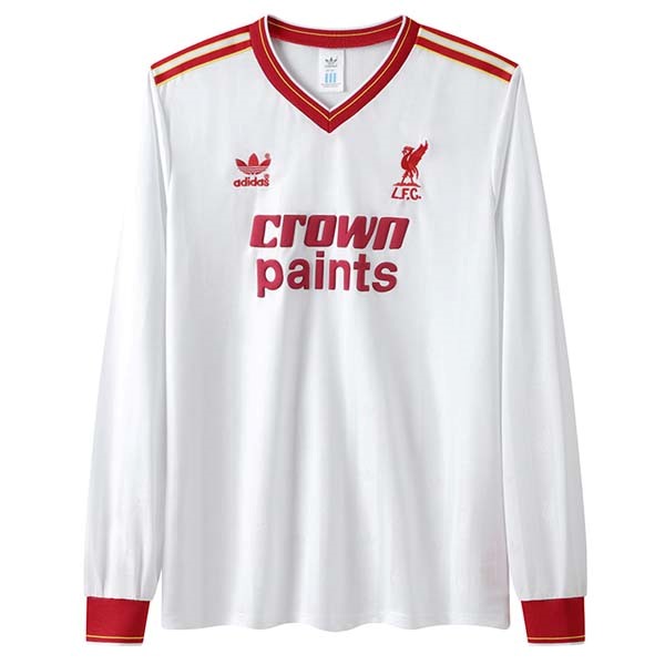 Camiseta Liverpool 2ª Kit ML Retro 1985/87
